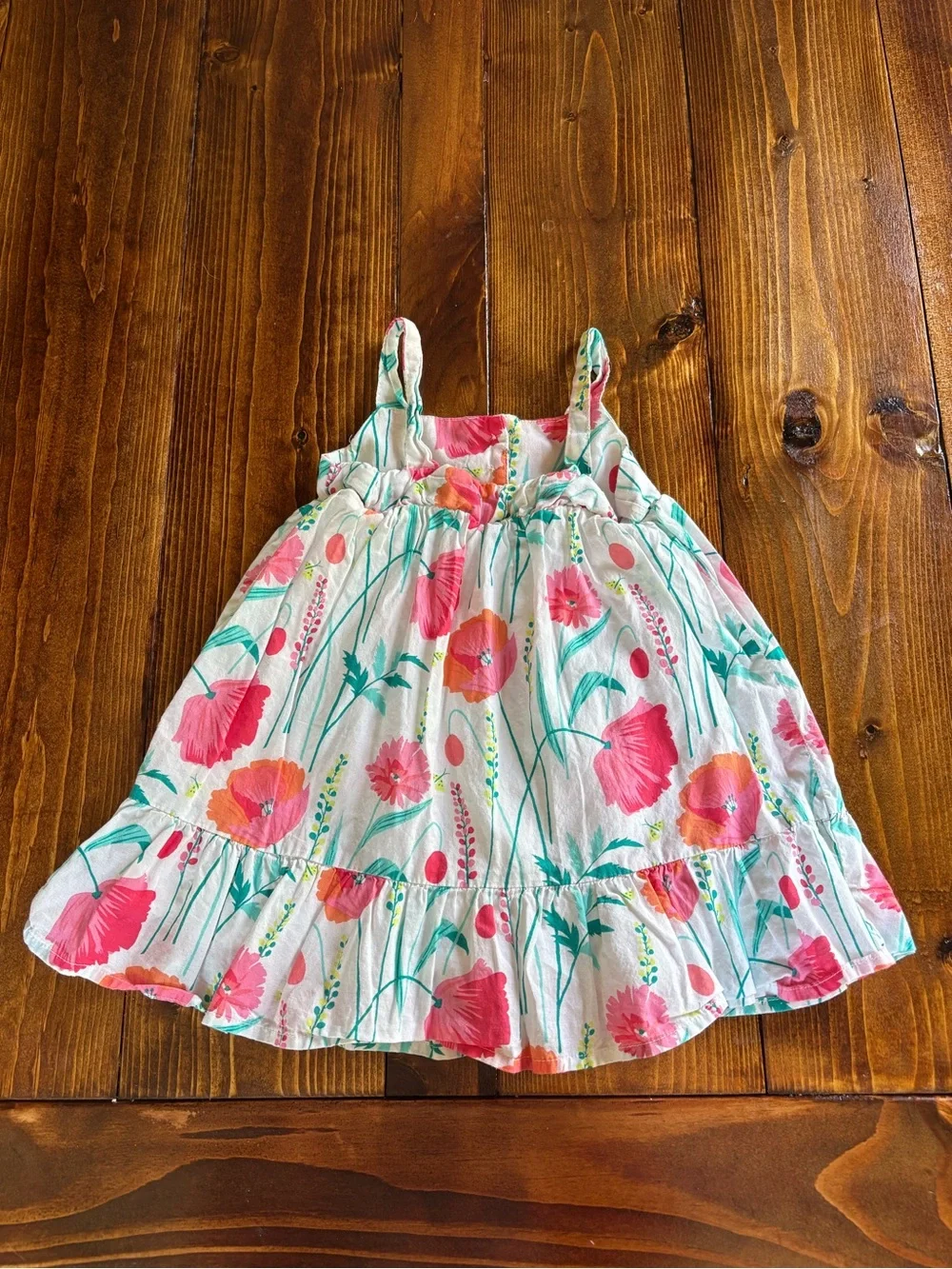 babyGap Girls 18-24M Floral Sundress Sleeveless Square Neck Ruffle 100% Cotton